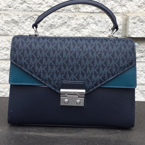 MICHAEL Michael Kors | Bags | Michael Kors Medium Size  NWT Michael Kors Blue Medium Top-Handle Satchel